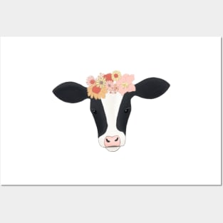 Floral Crowned Cow Posters and Art